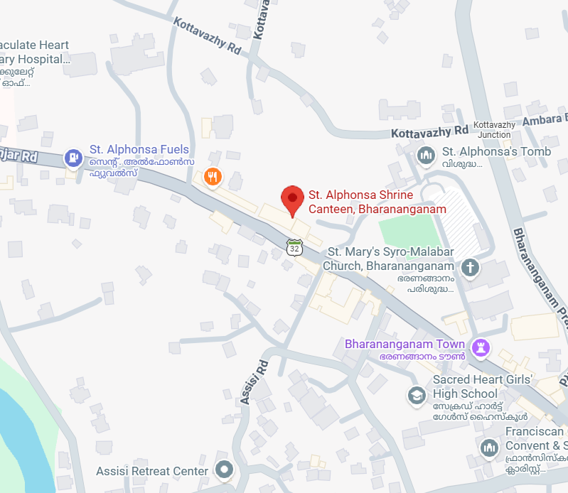St. Alphonsa Shrine Canteen Map Location